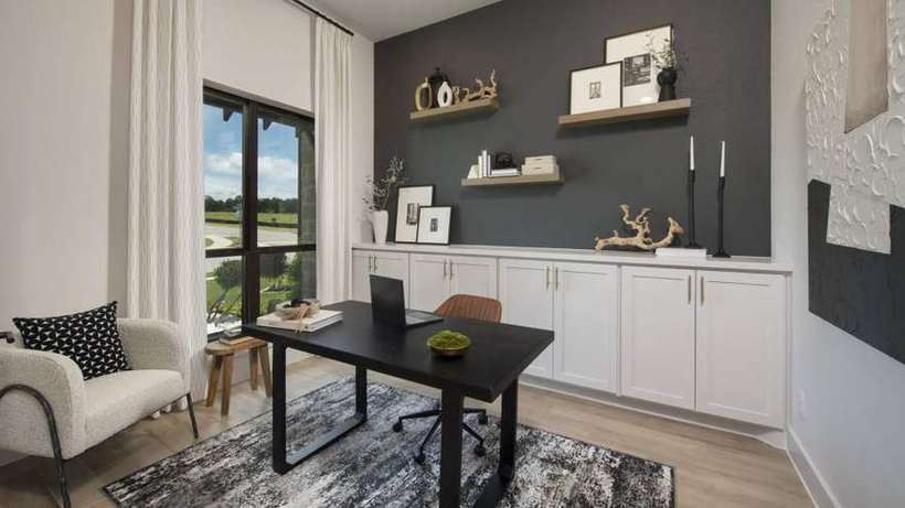 Design 2944W · Soaring Single-Story Family Room & Wall of Windows