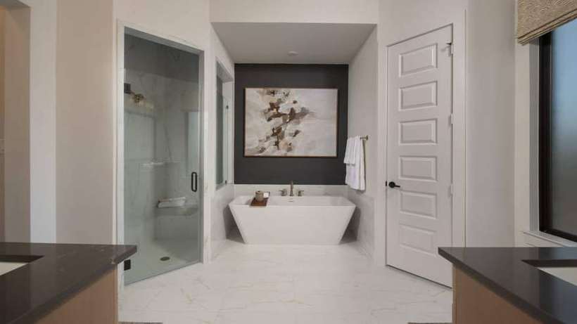 Design 2944W · Spa-Inspired Primary Bathroom with Garden Tub & Dual Vanities